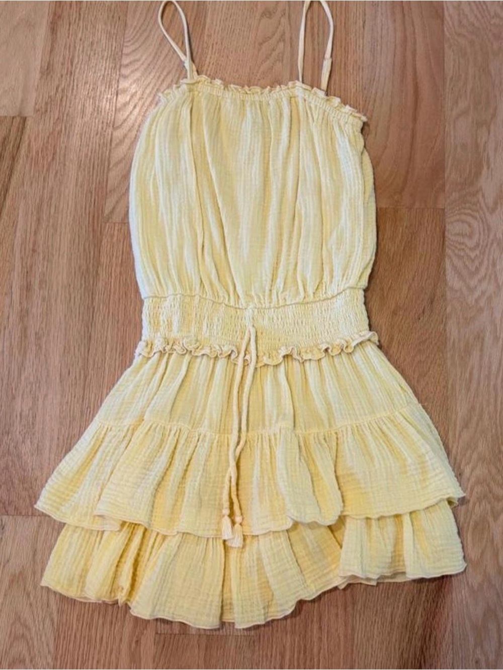 Flowers by Zoe Pale Yellow Ruffle Top